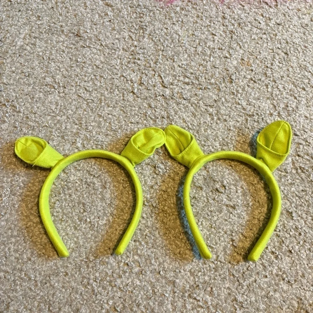 Shrek Ogre Ears Headband Kids Lime Green Headband with Ears Bundle